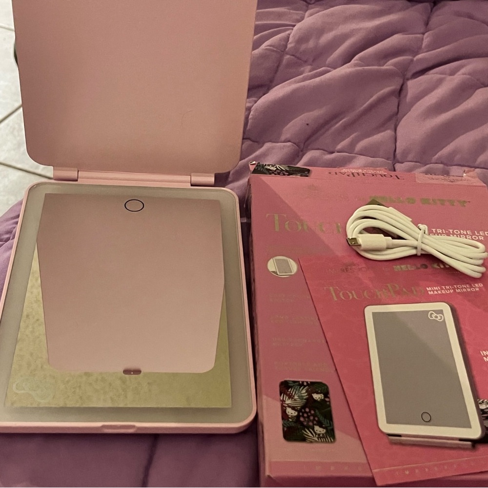 Hello Kitty Pink Protective Case three color temperatures with touch sensor sw
